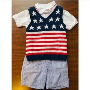 Toddler boys American flag outfit